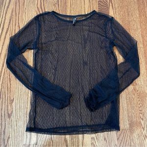 vintage mesh long sleeve layering tee